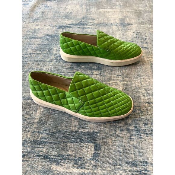 Franco Sarto Green Quilted Leather Platform Sneaker Size 6.5 - Picture 2 of 8